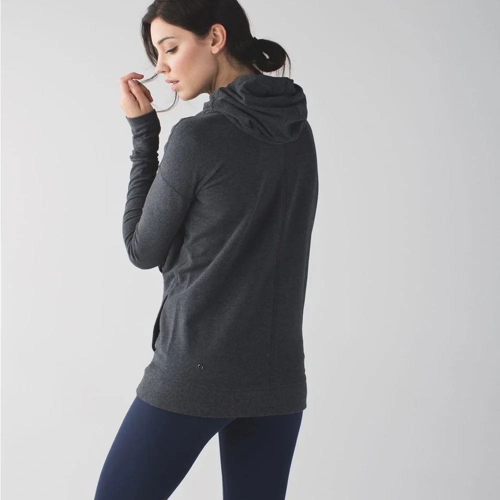 Lululemon Stress Less Hoodie Heathered Dark Grey